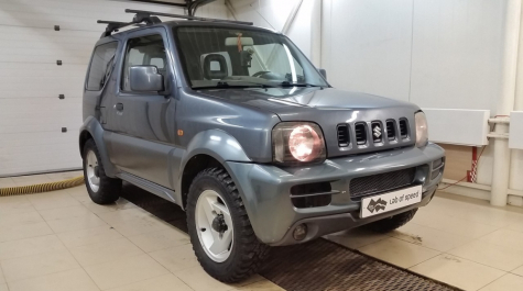 Чип-тюнинг с отключением катализаторов на Suzuki Jimny 1.3 85hp MT 2006 года выпуска